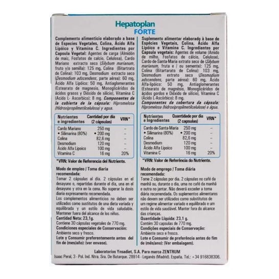 Zentrum Hepatoplan Forte 30capsules Zentrum Hepatoplan Forte 30capsules