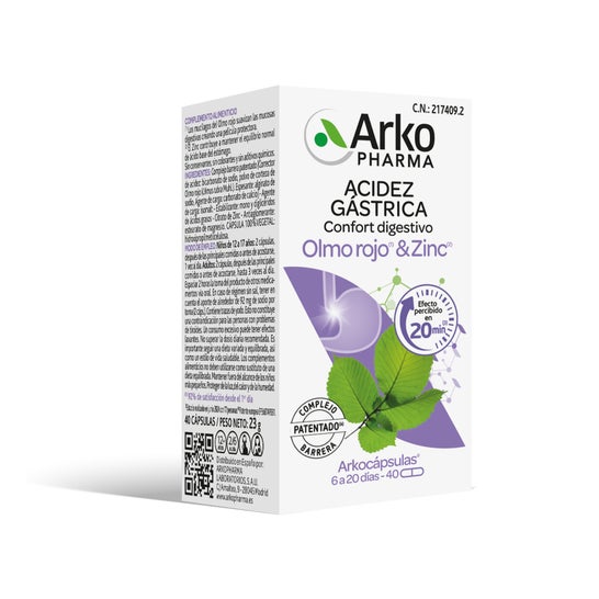 Arkopharma Arkocápsulas Acidez Gástrica 40 cápsulas