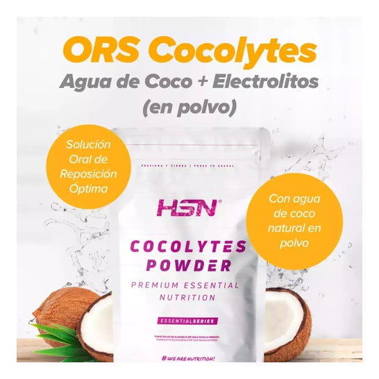HSN ORS Cocolytes Agua de Coco + Electrolitos en Polvo Piña 150g
