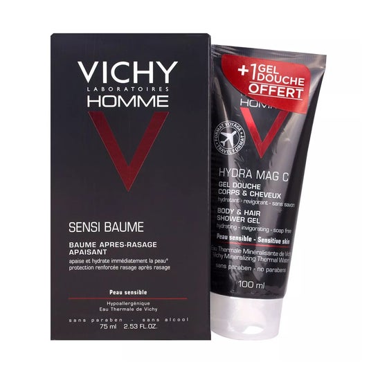 Vichy Homme Sensi Baume Après-Rasage 75ml + Hydra Mag C Gel Douche 100ml