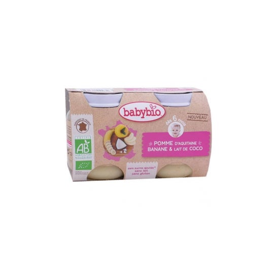 Vitagermine - Babybio Pote Maçã Banana Banana Banana Leite de Coco 2x130g