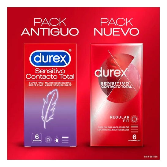Contato Sensível Durex ™ Total de preservativos 6uds Contato Sensível Durex ™ Total de preservativos 6uds
