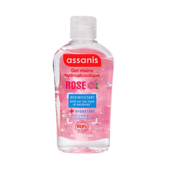 Assanis Gel Hidroalcoólico Rosa para as Mãos 80ml
