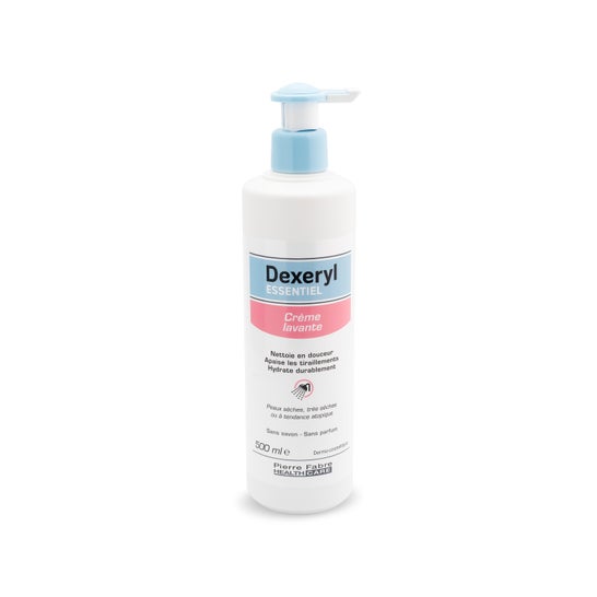 Dexeryl Essential Cleansing Cream Para Atopic Pele Seca 500 Ml Bomba Garrafa