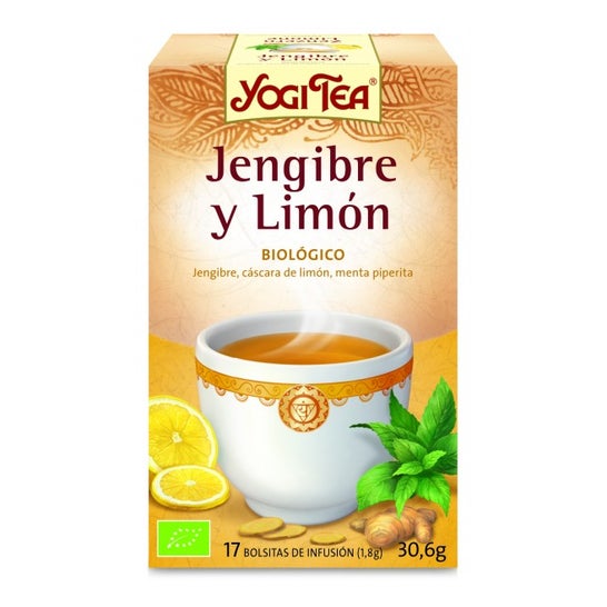 Chá de gengibre e limão 17 sacos de Yogi