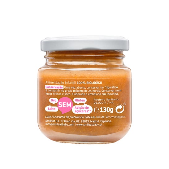 Sorriso de framboesa e frasco de pêssego 130g