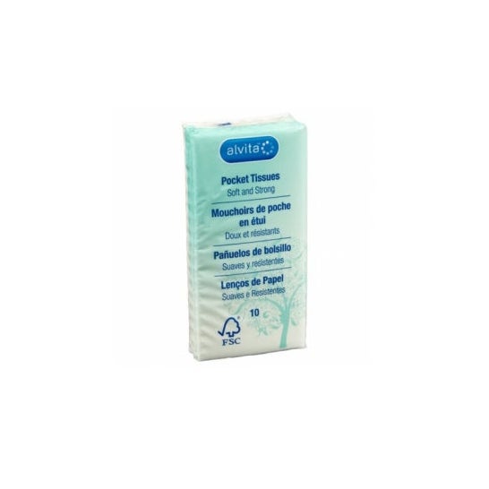 Alvita Pocket Tissues em 10 casos de contagem
