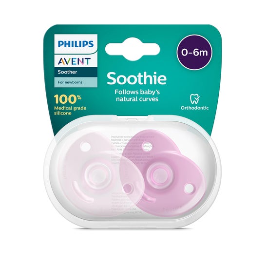 Avent Soothie Soothers Girls 0-6 meses 2 peças