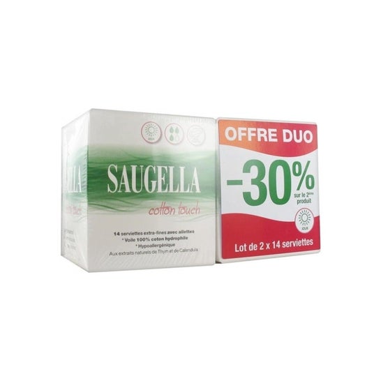 Saugella Toallas de Algodón Día 2 14uds
