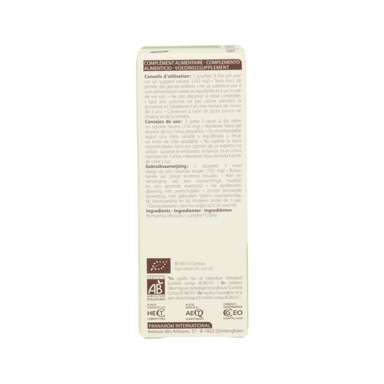 Pranar «m óleo essencial de cânfora de alecrim BIO 10ml