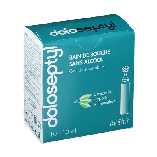 Caixa de banho sem álcool Doloseptyl de 10 10 ml Unidoses sem álcool