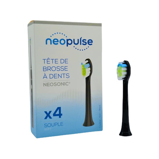 Neopulse Cabeça de escova elétrica Neosonic Black Soft 4 unidades