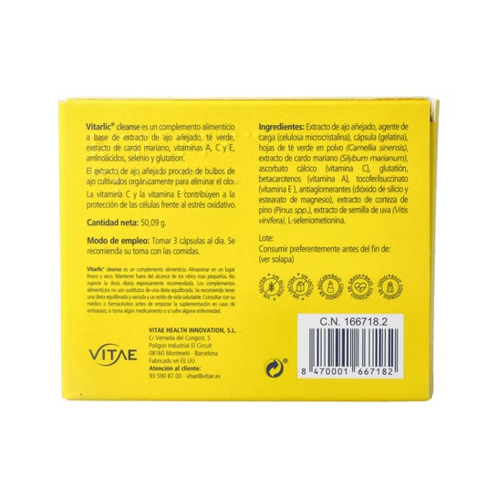 Limpeza Vitarlic Cleanse 90caps