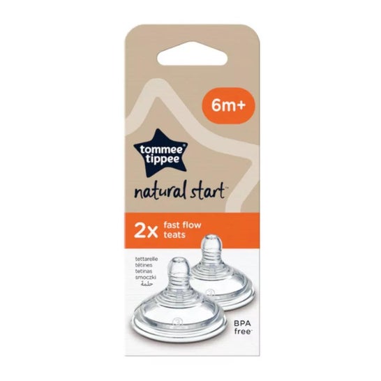 Tommee mamilo silicone fluxo rápido 2uds Tommee mamilo silicone fluxo rápido 2uds