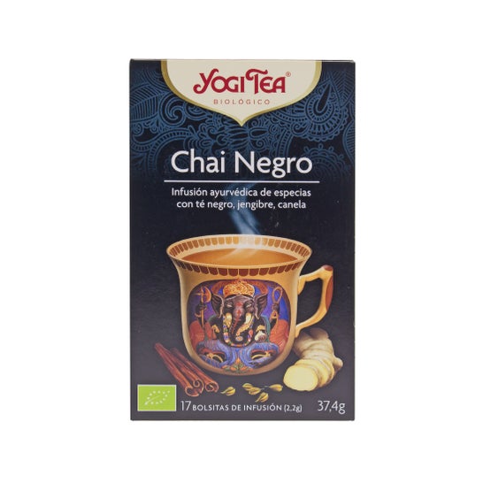 Chá de Yogi preto chai 17 sacos