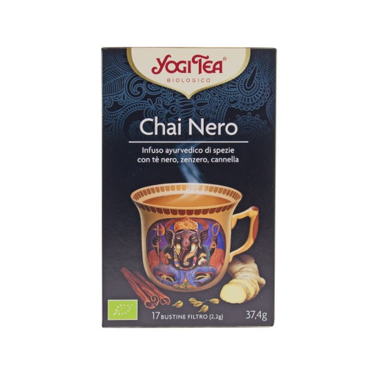 Chá de Yogi preto chai 17 sacos