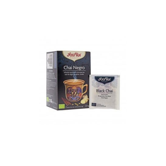 Chá de Yogi preto chai 17 sacos