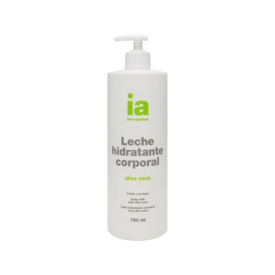 Aloé vera de leite corporal hidratante Interapothek 750ml