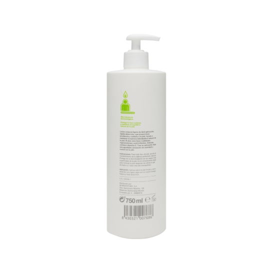 Aloé vera de leite corporal hidratante Interapothek 750ml