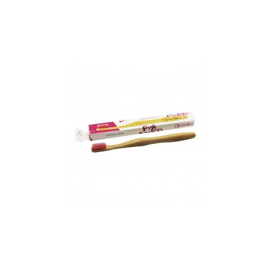 Nordics Cepillo de Dientes Bambú Bio Rosa 1ud