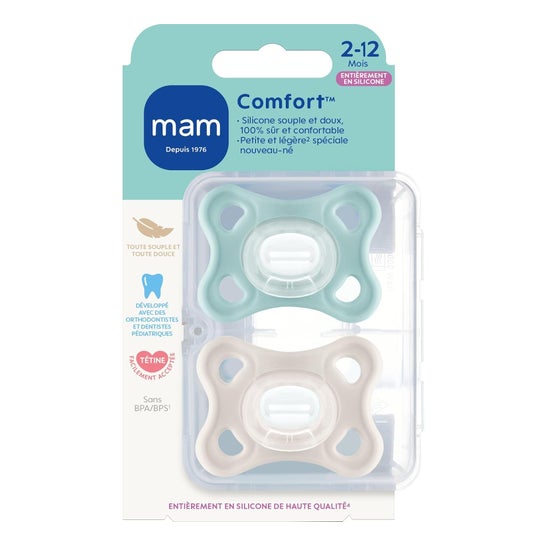 Mam Comfort Blue Duo 2-6M 2uds