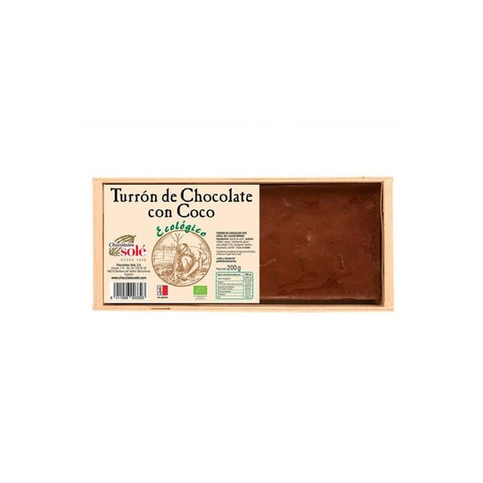 Chocolates Solé Turrón de Chocolate con Coco Bio 200g