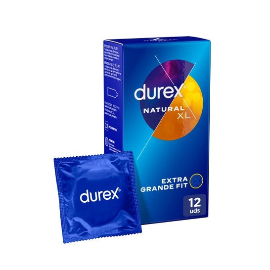 Durex™ Natural Plus XL Easy-On preservativos 12uds