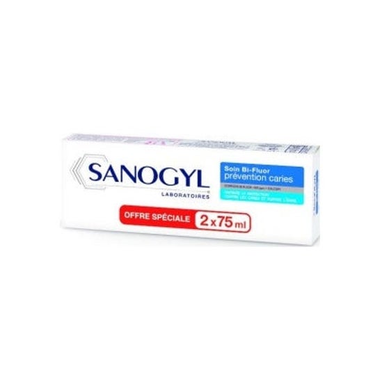 Sanogyl Bi-Fluor 1500-Soin Comp 2X75ml