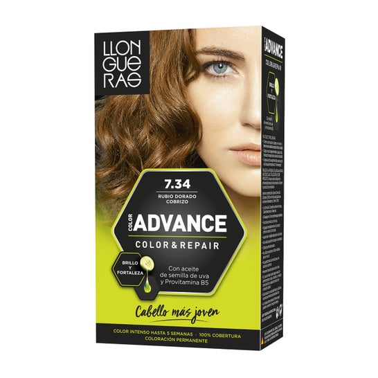 Llongueras Color Advance Hair Dye N7.34 Cobre Louro Dourado1pc