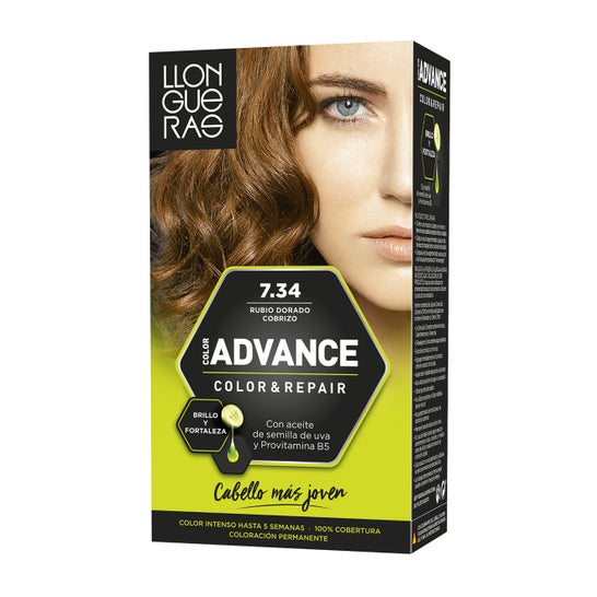 Llongueras Color Advance Hair Dye N7.34 Cobre Louro Dourado1pc