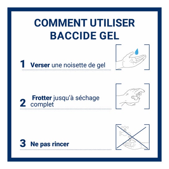 Baccide White Gel de Limpeza de Mãos Sensitive Skin Leave-In 300 mL