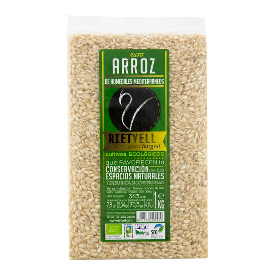 Rietvell Arroz Orgânico Grão Inteiro Redondo 1 Kg