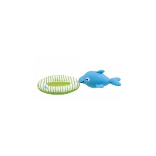O brinquedo de banho Chicco Vibra do golfinho do banho e nada 6m+