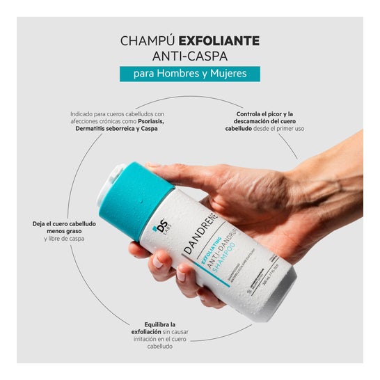 Shampoo esfoliante Dandrene com tecnologia anticaspa 205ml