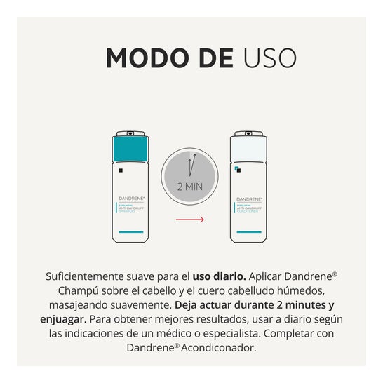 Shampoo esfoliante Dandrene com tecnologia anticaspa 205ml