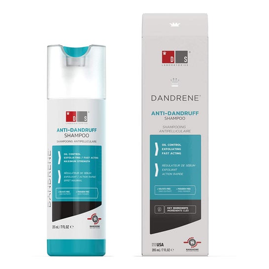 Shampoo esfoliante Dandrene com tecnologia anticaspa 205ml