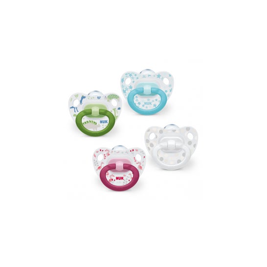 Nuk anatômica silicone chupeta tamanho 1 2uds