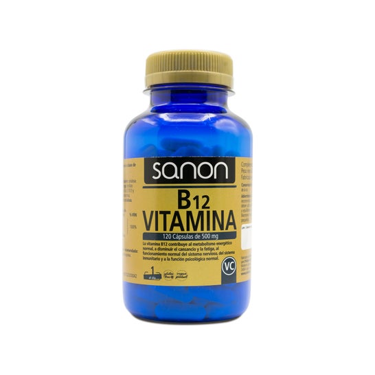 Sanon Vitamina B12 120 Cápsulas de 500 mg