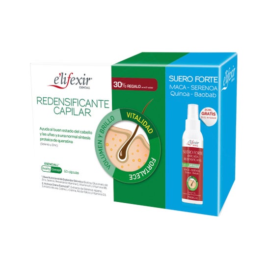 Elifexir Redensificador de Cabelo 2X30Caps + Soro Antiqueda de Cabelo 35ml