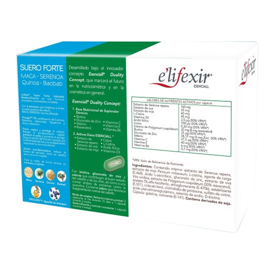 Elifexir Redensificador de Cabelo 2X30Caps + Soro Antiqueda de Cabelo 35ml