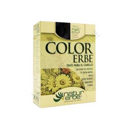 Color Erbe Tinte Vegetal Sin Amoniaco 25 Negro Azulado 135ml