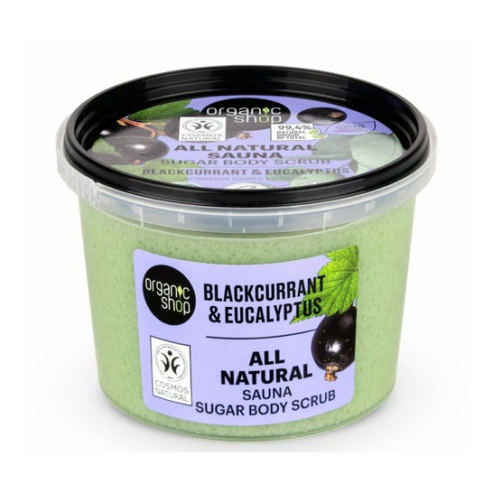 Organic Shop Sauna Sugar Scrub Blackcurrant & Eucalyptus 250 ml