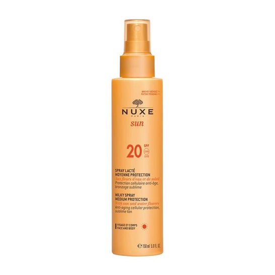 Leite corporal Nuxe Sun e spray facial SPF20 + 150ml
