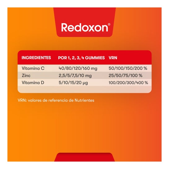 Redoxon Redoxitos Extra Defesas Gummies Laranja Mora 25 Unidades