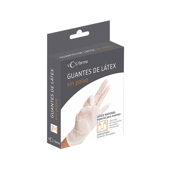 Luvas De Látex VCS Pó Livre T-2 10uds