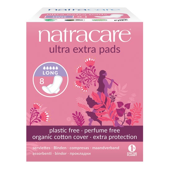 Natracare Ultra Extra Larga Con Alas 8 Unidades