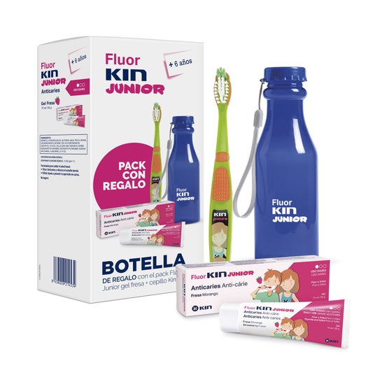 Kin Fluor Junior Gel + Pincel + Garrafa