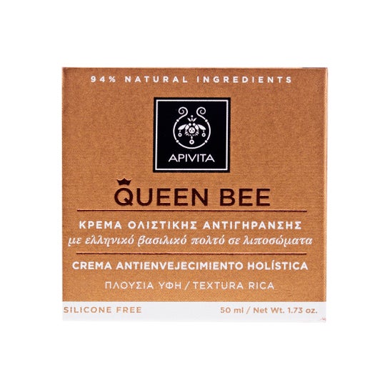 Apivita Queen Bee creme antienvelhecimento holístico rico em textura 50ml