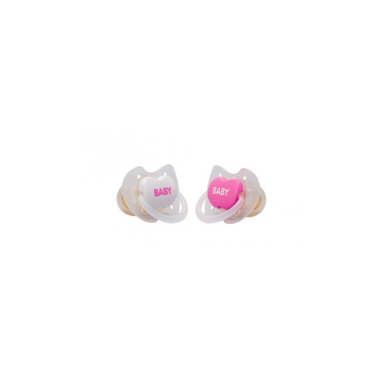 Interapothek latex chupeta +6 rosa 2uds