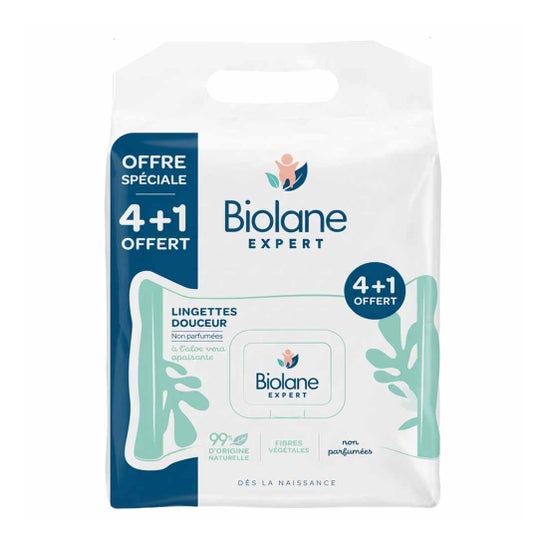 Biolane Expert Toalhetes Suaves Sem Perfume 5x60 unid.